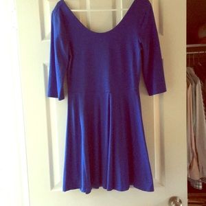 Bright blue dress